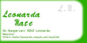 leonarda mate business card